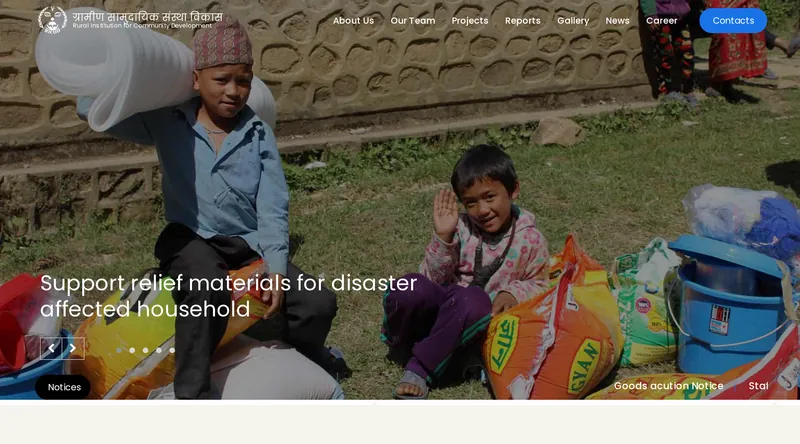 RICOD — Rural Institution for Community Development website